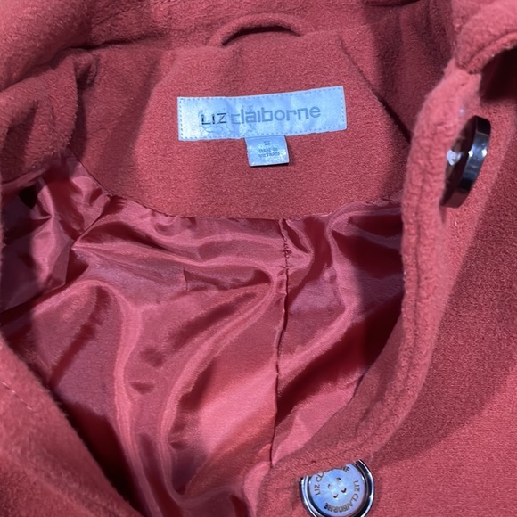 Liz Claiborne coat, small, rust red color - Picture 2 of 5